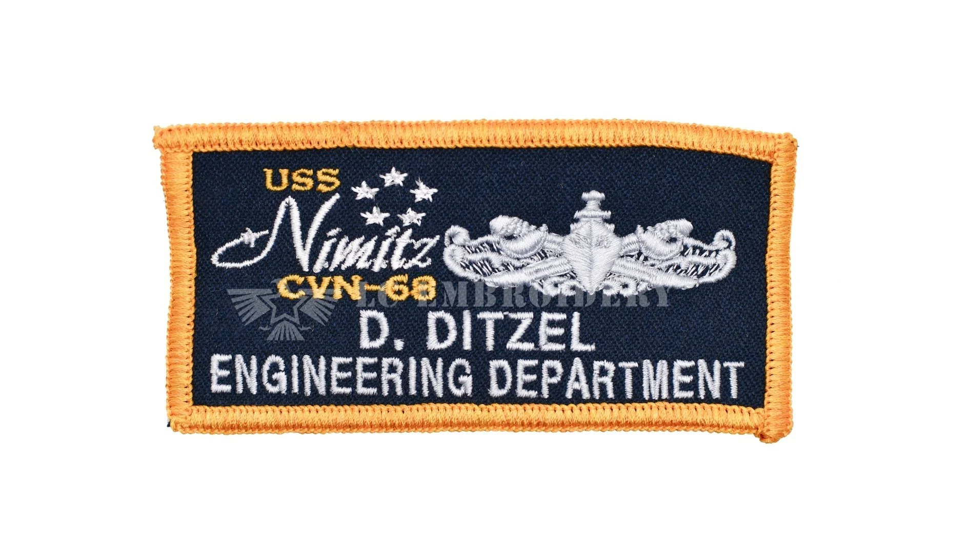 Custom Coverall Name Tag Patch: USS Theodore Roosevelt — LC